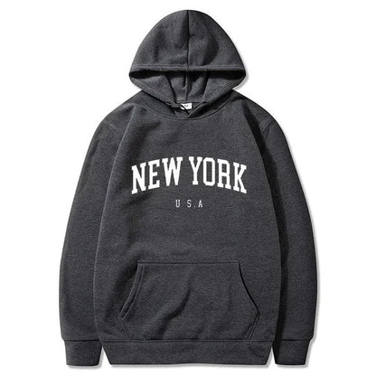 Damen Kapuzenpullover New York Print Bequem