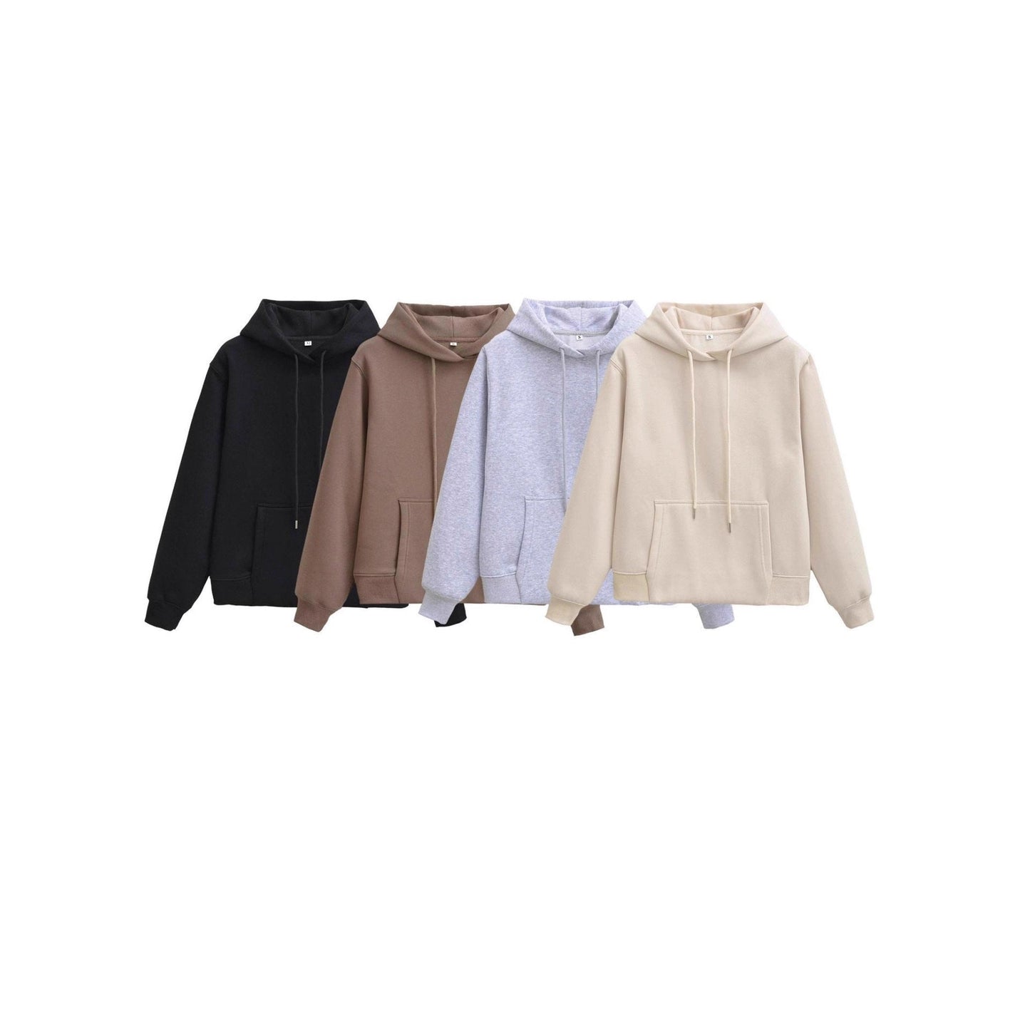 Damen Hoodie Set mit Jogginghosen aus Softstoff Beige