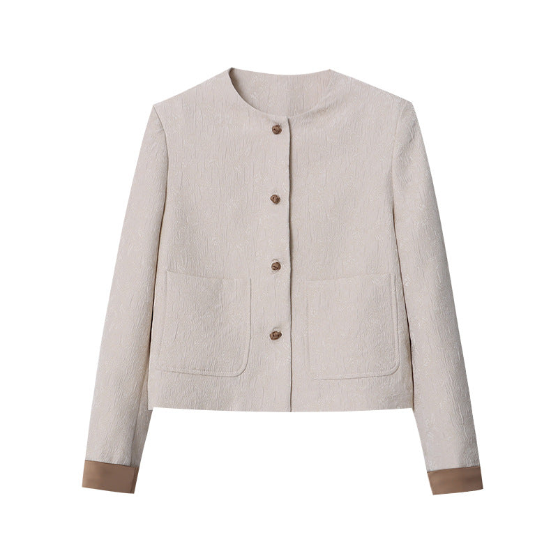 Damen Blazer Elegant Kürzer Dekorative Knöpfe