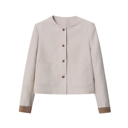 Damen Blazer Elegant Kürzer Dekorative Knöpfe