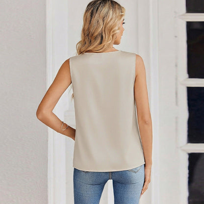 Damen Seidentop V-Ausschnitt Eveloria