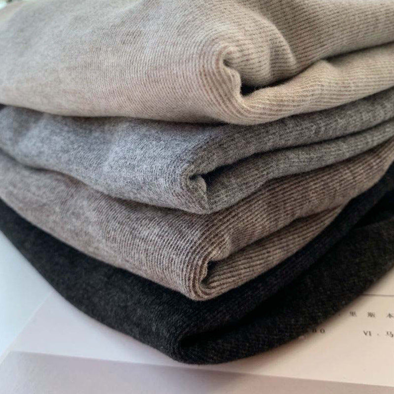 Damen Langarmshirt Hochkragen Eveloria Baumwolle Weiß