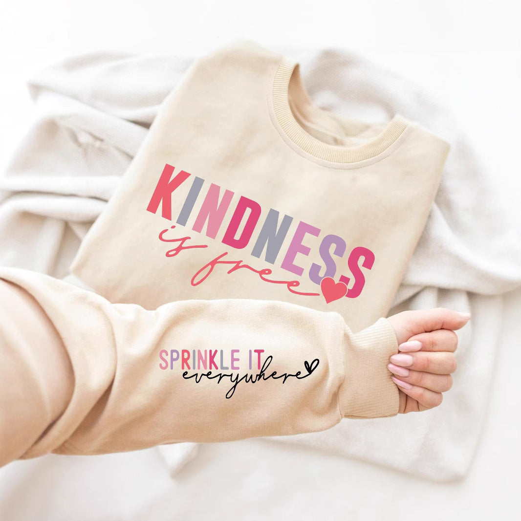 Damen Sweatshirt Inspirierender Schriftzug Gemütlich Grau Eveloria - Eveloria