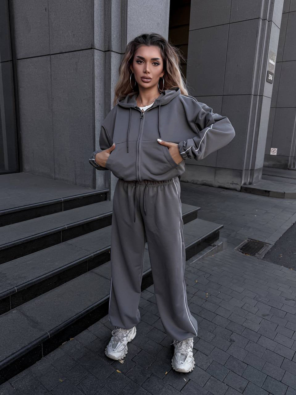 Damen Sportset Elastisch Hochkragen Eveloria