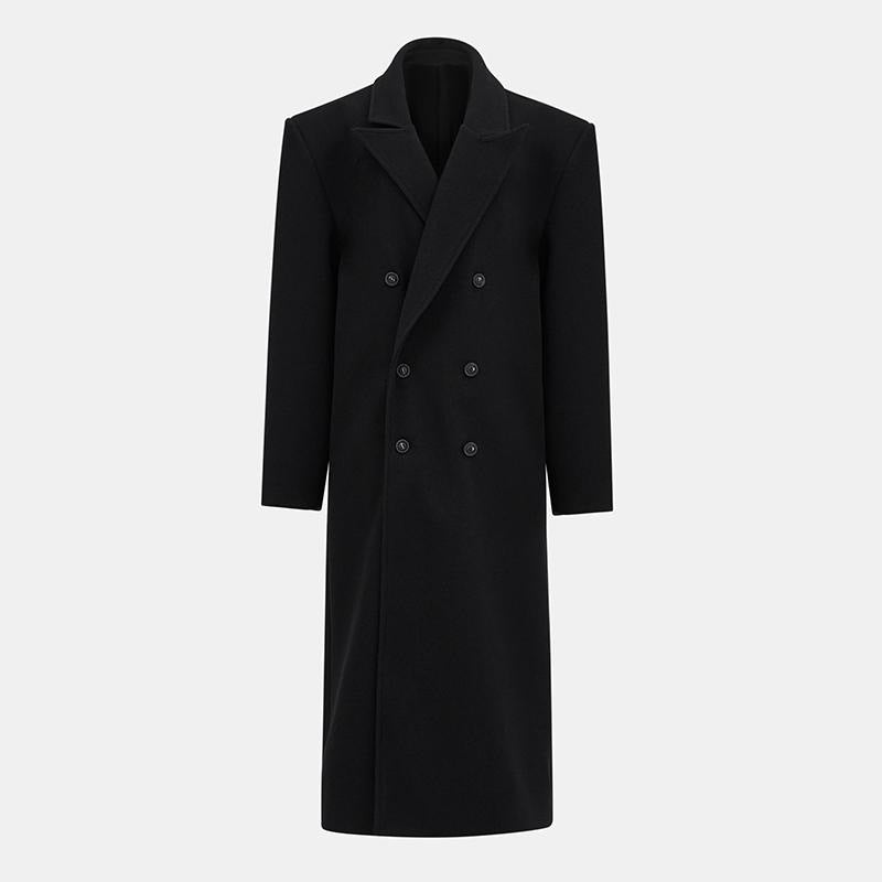 Damen Doppelreiher Wollmantel Elegantes Design Eveloria
