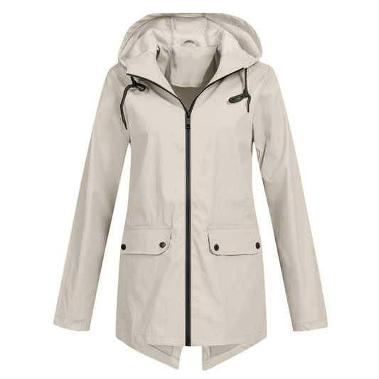 Damen Steppjacke Mit Kapuze Reißverschluss Schwarz - Eveloria
