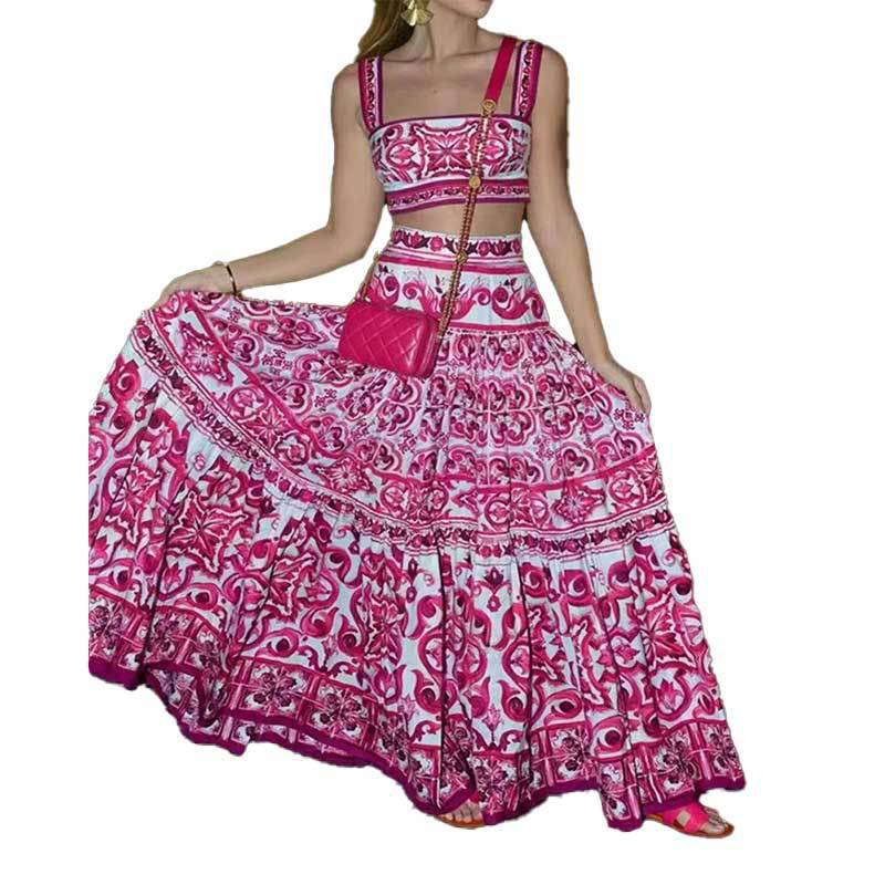 Damen Maxi-Kleid Floral-Druck Eveloria