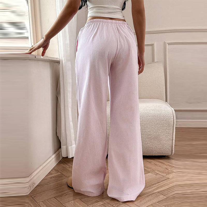 Damen Hosen Elastischer Bund Komfort Atmungsaktives Material