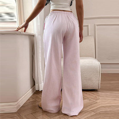 Damen Hosen Elastischer Bund Komfort Atmungsaktives Material