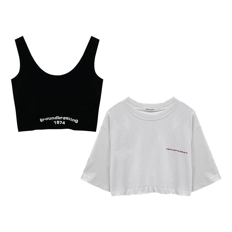 Damen Tanktop mit Schriftzug Figurbetont