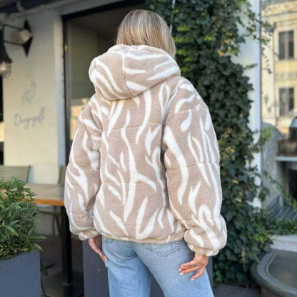 Damen Fleecejacke Kuschelig Muster Eveloria