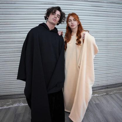 Damen Poncho-Decke mit Kapuze Multifunktionell Eveloria - Eveloria