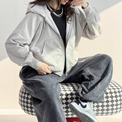 Damen Hoodie Lässig Weite Ärmel Schwarz Eveloria - Eveloria
