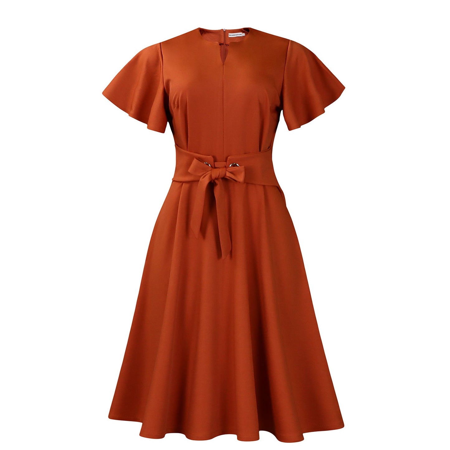 Damen Wickelkleid Sommer Leicht Taillengürtel Eveloria