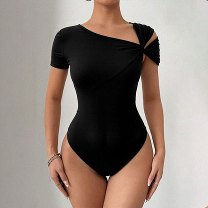 Damen Body Asymmetrisch Drapierung Eveloria