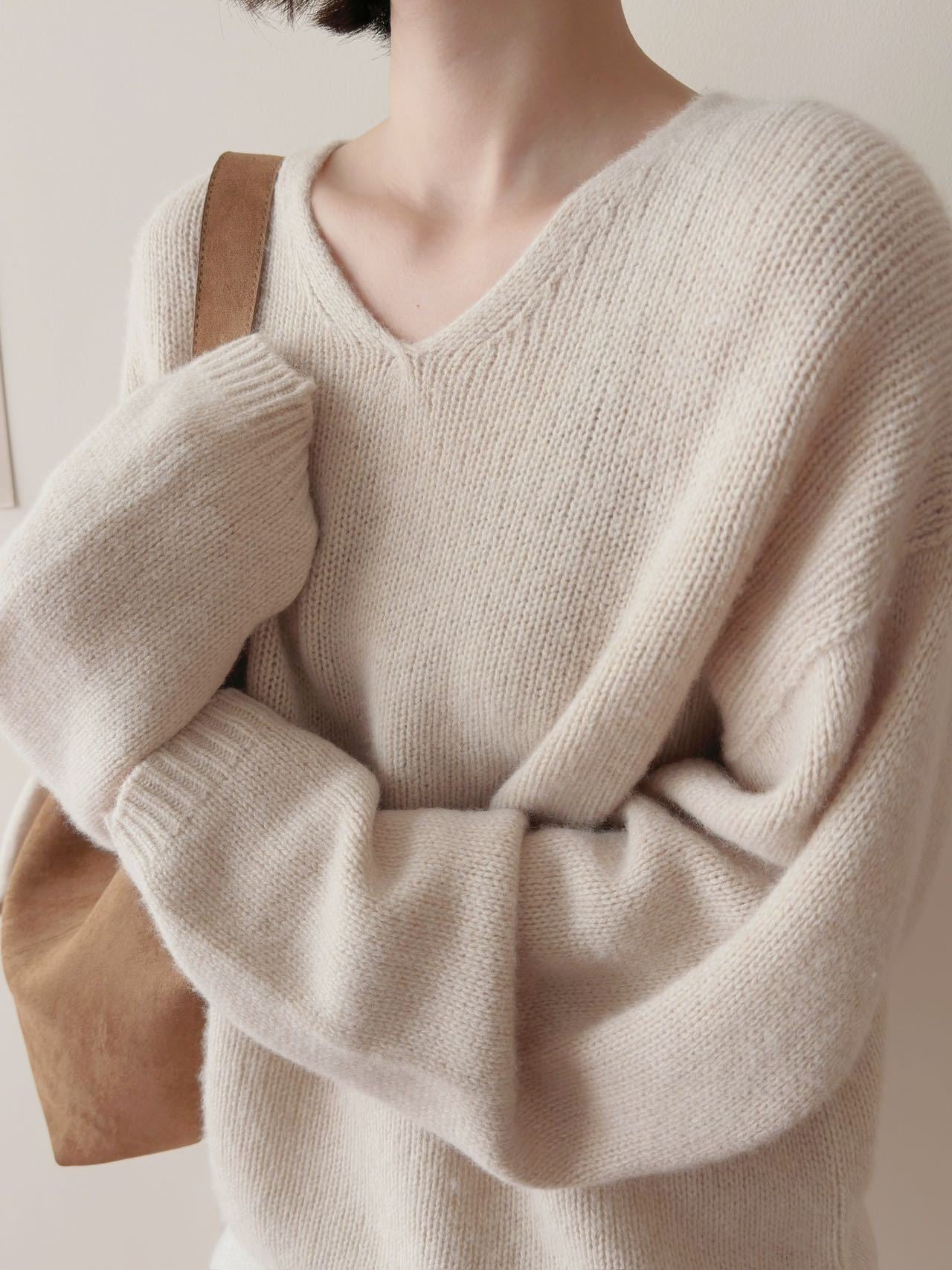 Damen Pullover V-Ausschnitt Qualität Eveloria