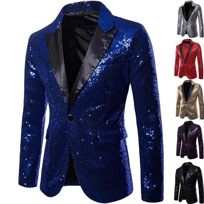 Herren Blazer Pailletten schimmernd Eveloria