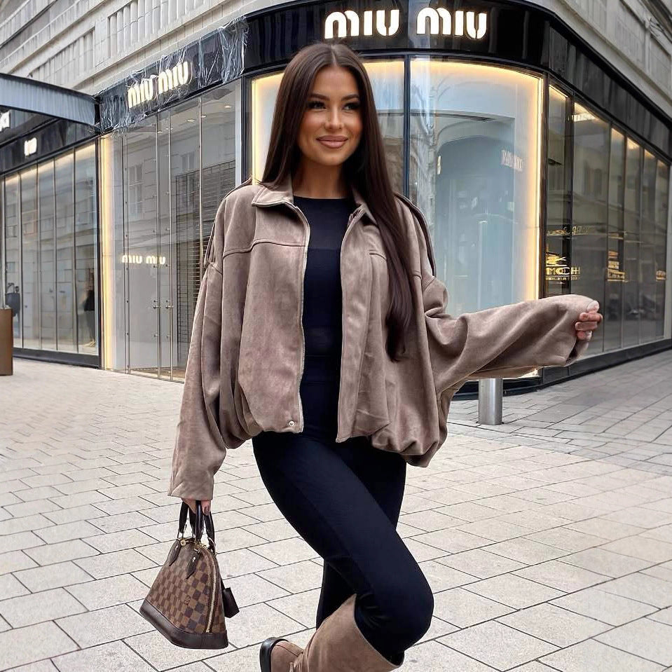 Damen Oversized Jacke Modisch Eveloria