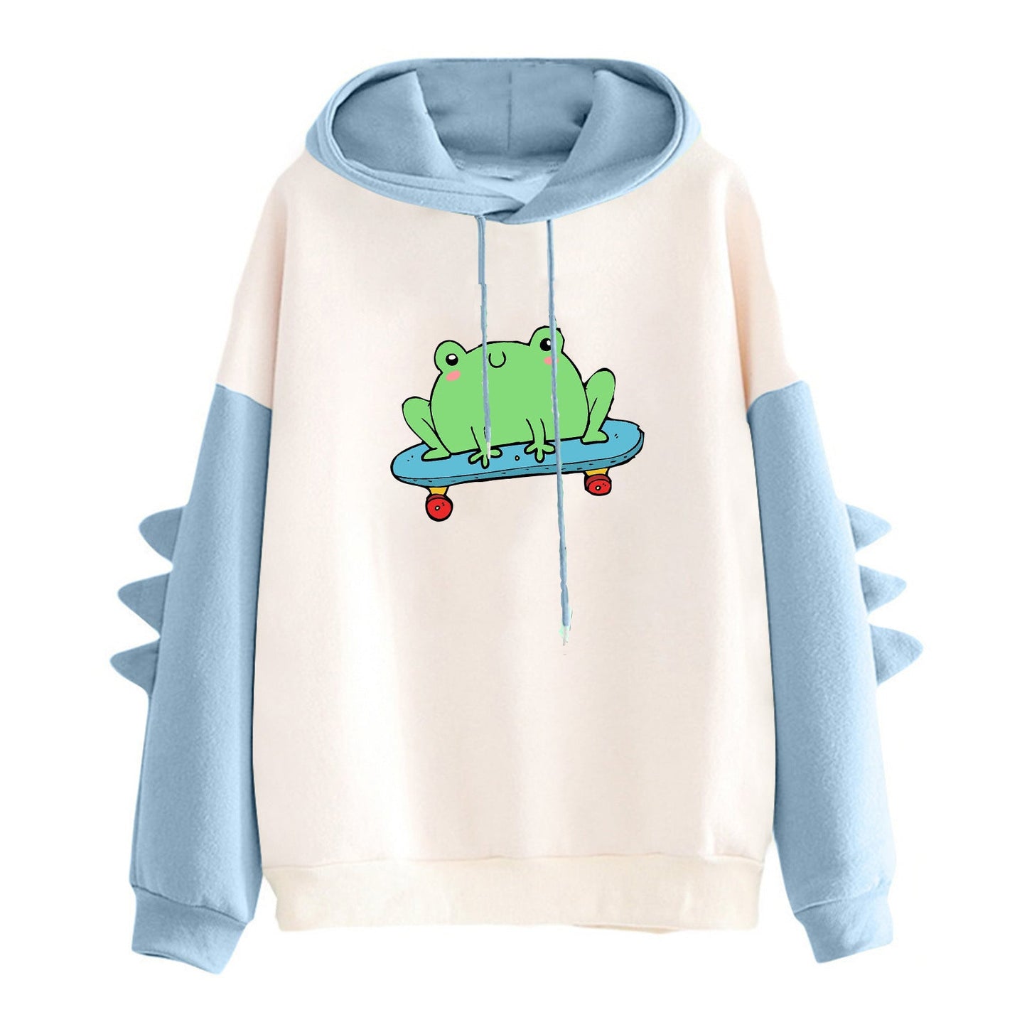 Damen Hoodie Froschmotiv Eveloria Grüün