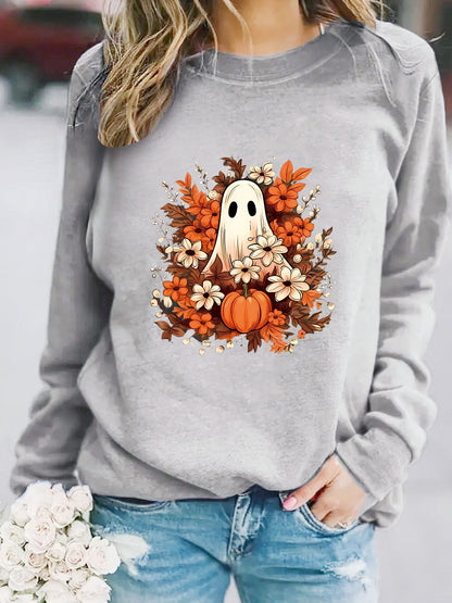 Damen Sweatshirt Herbstmotiv Gruselig Eveloria