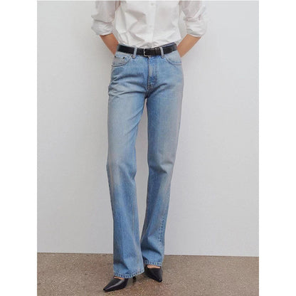 Damen Hochgeschnittene Weite Jeans Eveloria - Eveloria