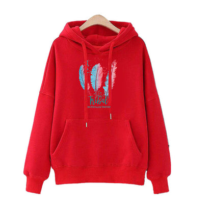 Damen Kapuzenpullover Tribal-Druck Weich Grün