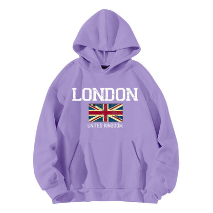 Damen Kapuzenpullover Urban Style Kängurutasche Gemütlich Grau