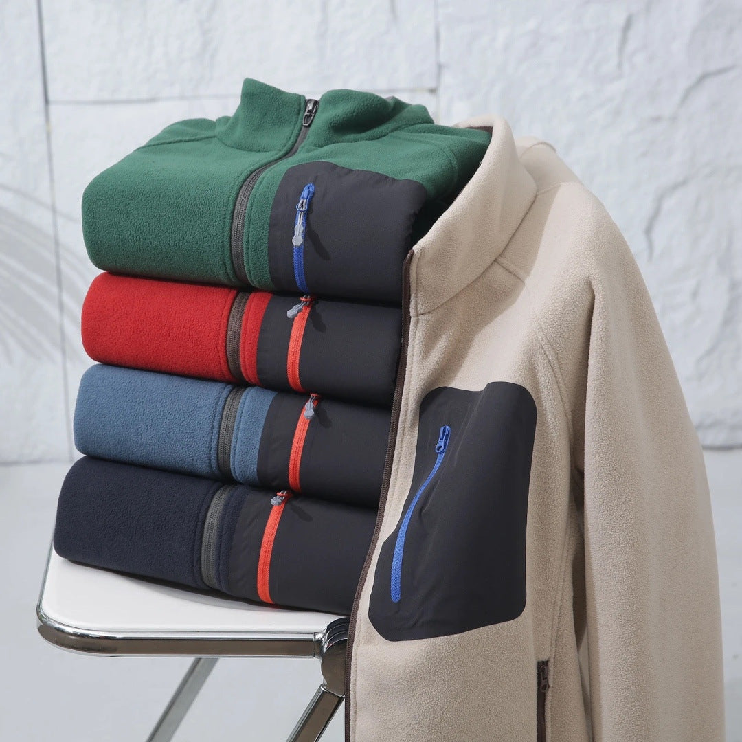 Damen Fleecejacke Funktions-Taschen Hoher Kragen Eveloria