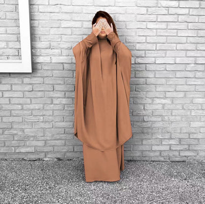 Damen Langarmkaftan Elegant Weit Eveloria