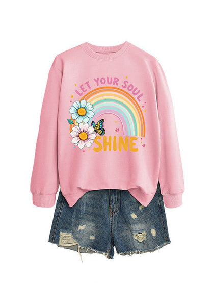 Damen Sweatshirt Bunt Florales Grafikdesign Eveloria