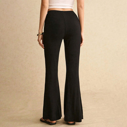 Damen Flare Hosen Raffungselement Eveloria