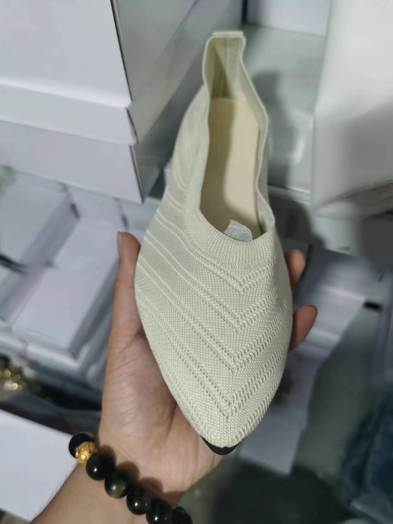 Damen Mokassins Bequem Leder Schick