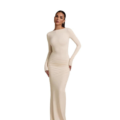 Eveloria Damen Abendkleid Figurbetont Langer Ärmel