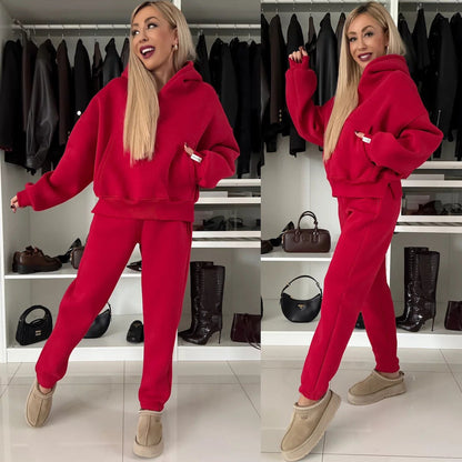 Damen Hoodie Jogginghosen Set Eveloria Weich