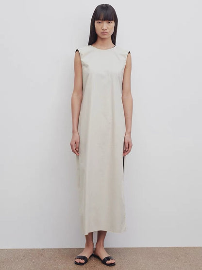 Damen Maxikleid Fließend Breiter Ausschnitt Eveloria