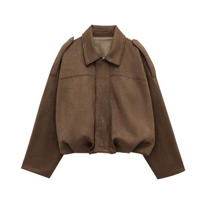 Damen Blousonjacke Weiches Material Modern Eveloria