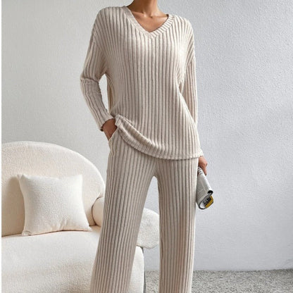 Damen Loungewear-Set Rippenstruktur Eveloria - Eveloria