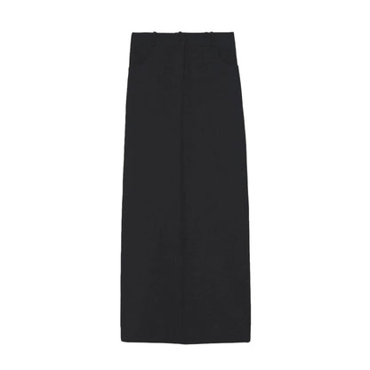 Damen Maxirock mit Gürtelschlaufen Klassische Silhouette