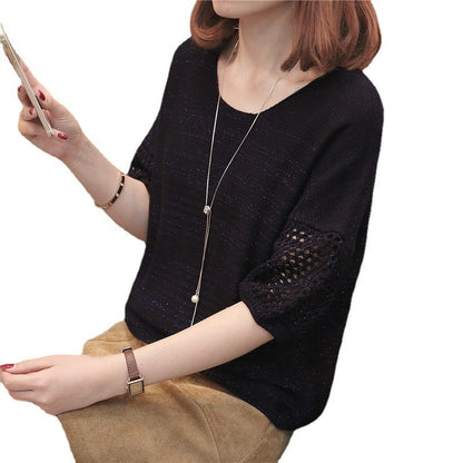 Damen Strickpullover Lässig Offene Maschenstruktur Beige
