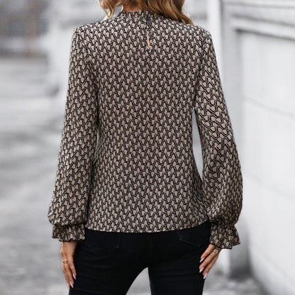 Eveloria Damen Bluse Voluminöse Ärmel Elegant Weiß