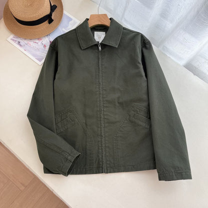Damen Übergangsjacke Lässig Praktische Taschen Beige