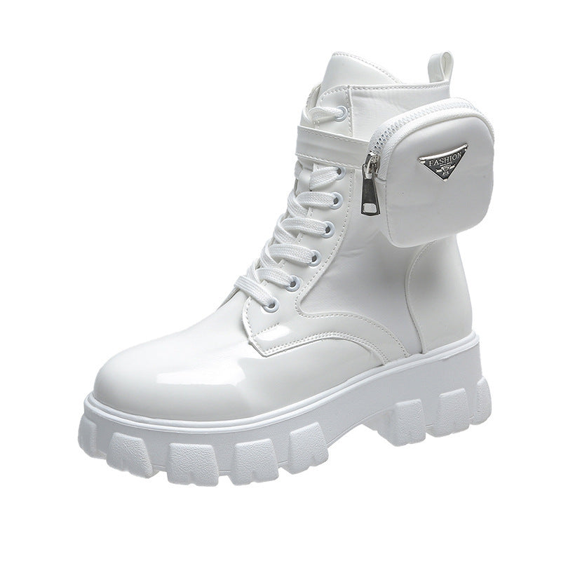 Damen Stiefel Heidi-Mode mit Taschen-Option und auffälliger Sohle