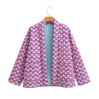 Damen Steppjacke Grafisches Muster Eveloria