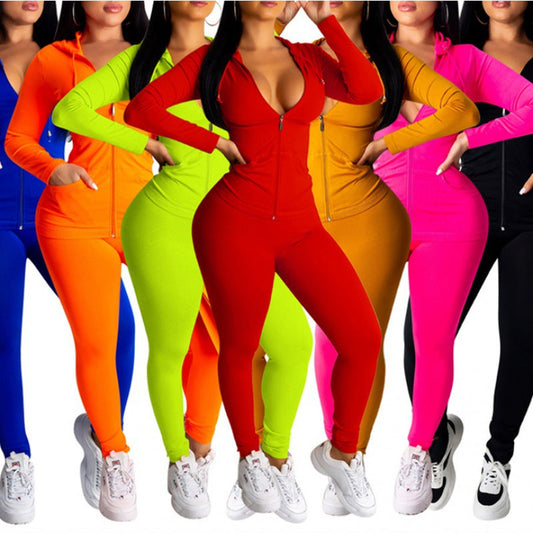 Damen Sport-Zweiteiler Kapuzenjacke und Hose Eveloria - Eveloria