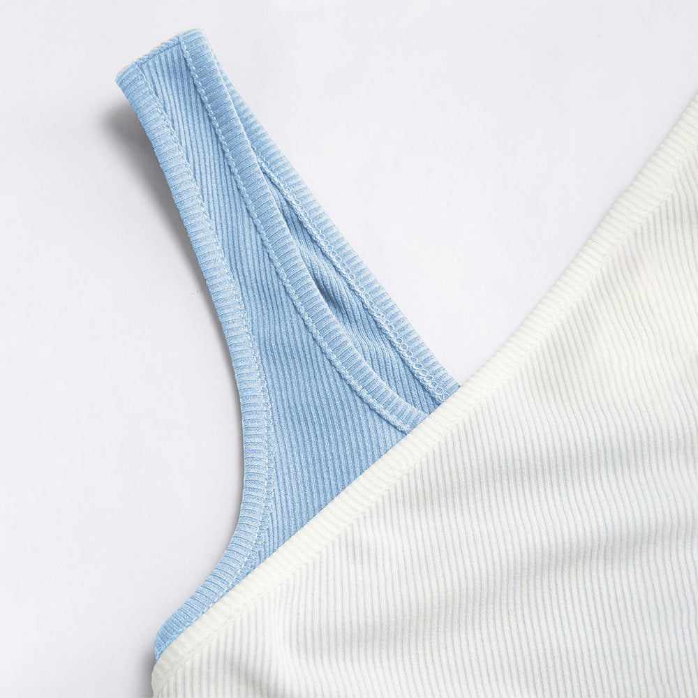 Damen Sport-Bustier Asymmetrisch Verstellbare Träger Eveloria
