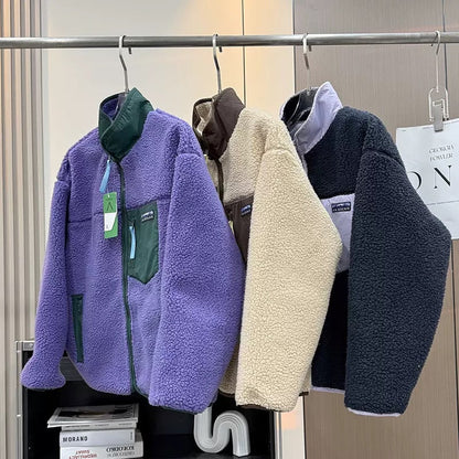 Damen Fleecejacke Kuschelig Reißverschluss-Taschen Eveloria - Eveloria