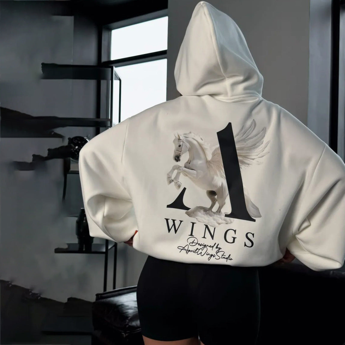 Damen Hoodie Urban Style Grafikdesign Eveloria