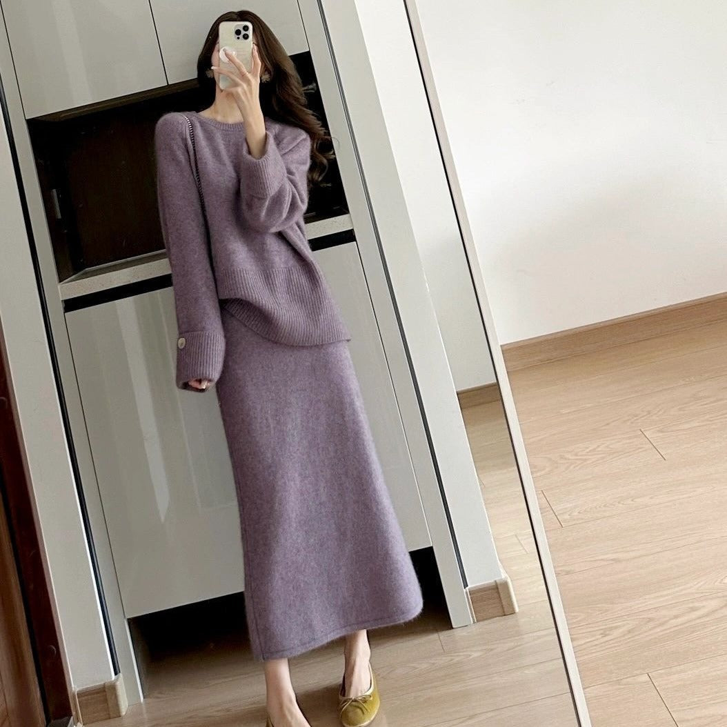 Damen Grobstrickpullover Lässiger Schnitt Stehkragen Eveloria