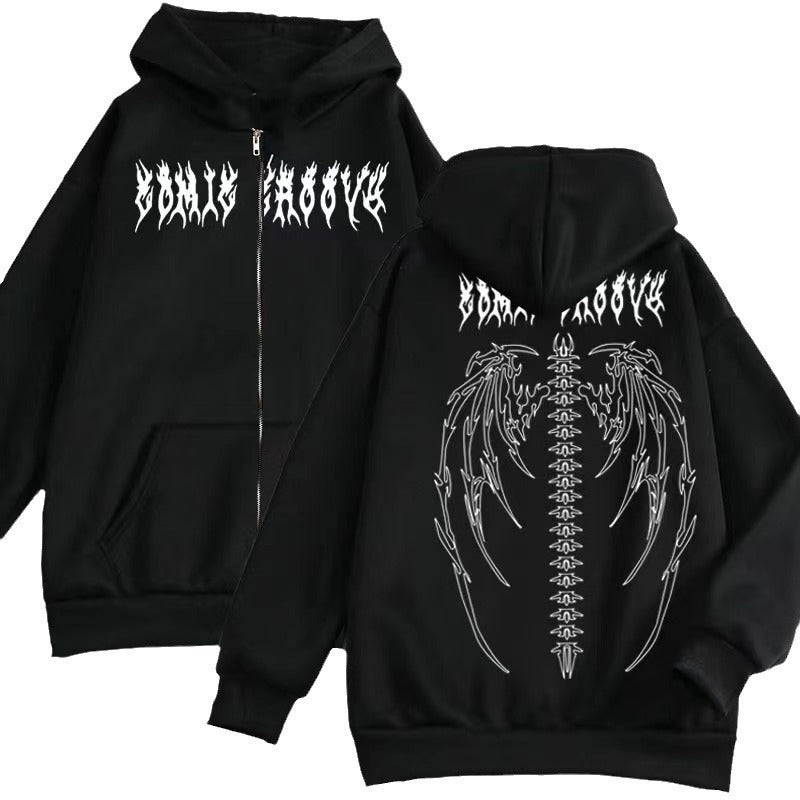 Damen Kapuzenjacke Gothic-Design Bequem Eveloria