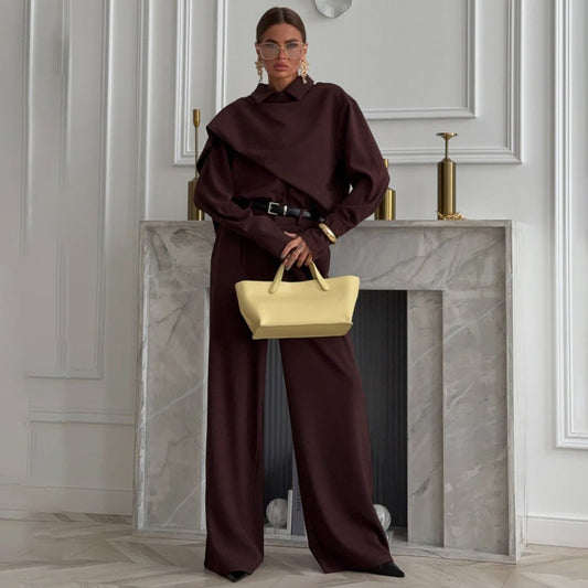 Damen Overall Lässiger Kragen Elegant Schwarz Eveloria - Eveloria